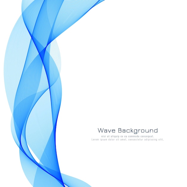 Beautiful blue wave background