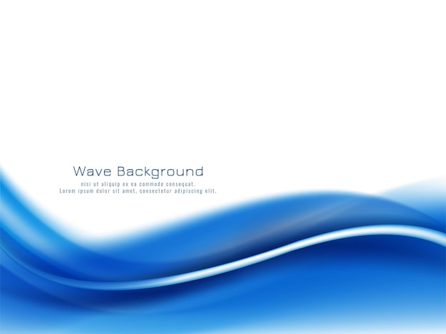 Beautiful blue wave modern decorative background