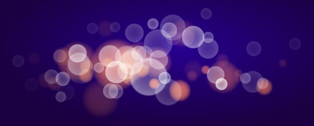 Beautiful bokeh blurred lights vector abstract background with defocused transparent lights effect.