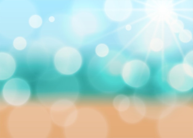Vector beautiful bokeh light background with summer feel