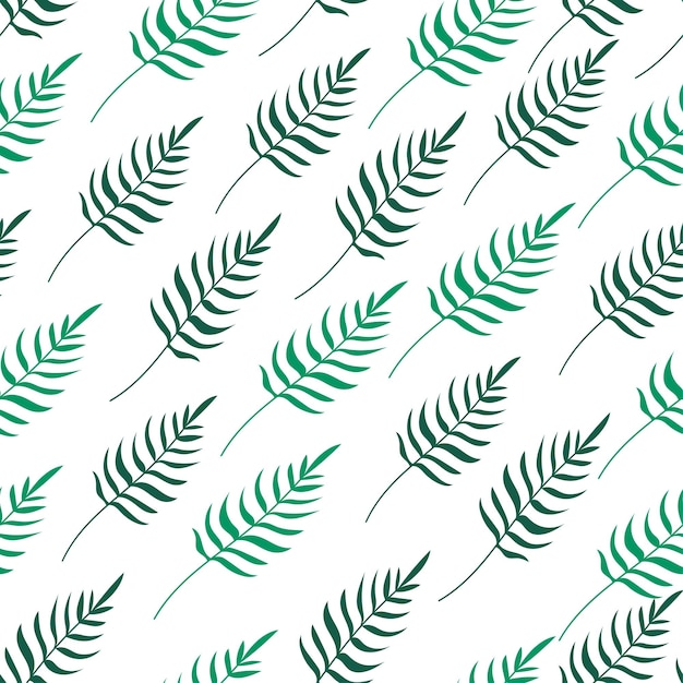 Beautiful botanical seamless pattern with tropical leaves