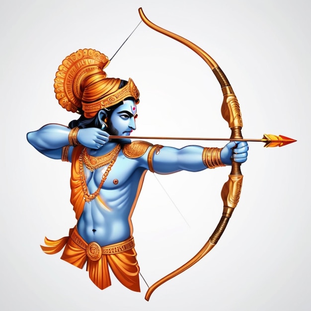 Vector beautiful bow and arrow of lord shree ram