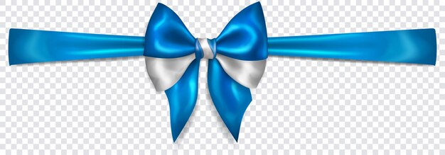 beautiful bow in colors of greece flag with horizontal ribbon with shadow on transparent background transparency only in vector format