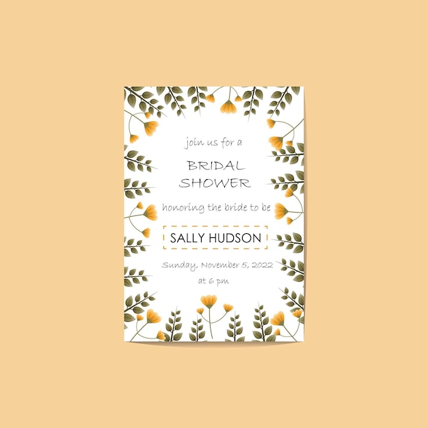 Beautiful Bridal Shower Invitation