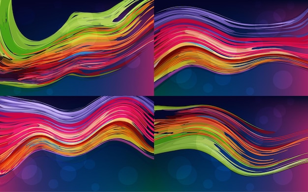 beautiful bright abstract vector backgrounds