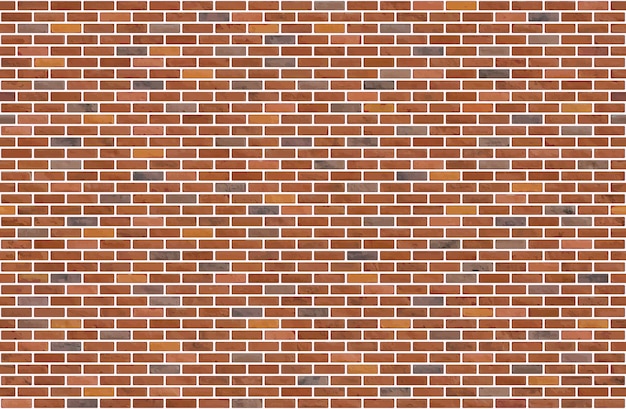 Vector beautiful brown block brick wall seamless pattern texture background.