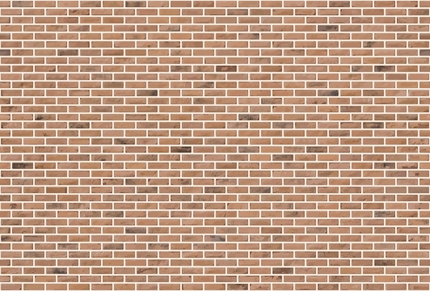 Vector beautiful brown block brick wall seamless pattern texture background