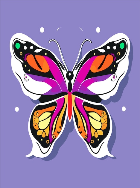 Beautiful Butterfly 2D Vector Design