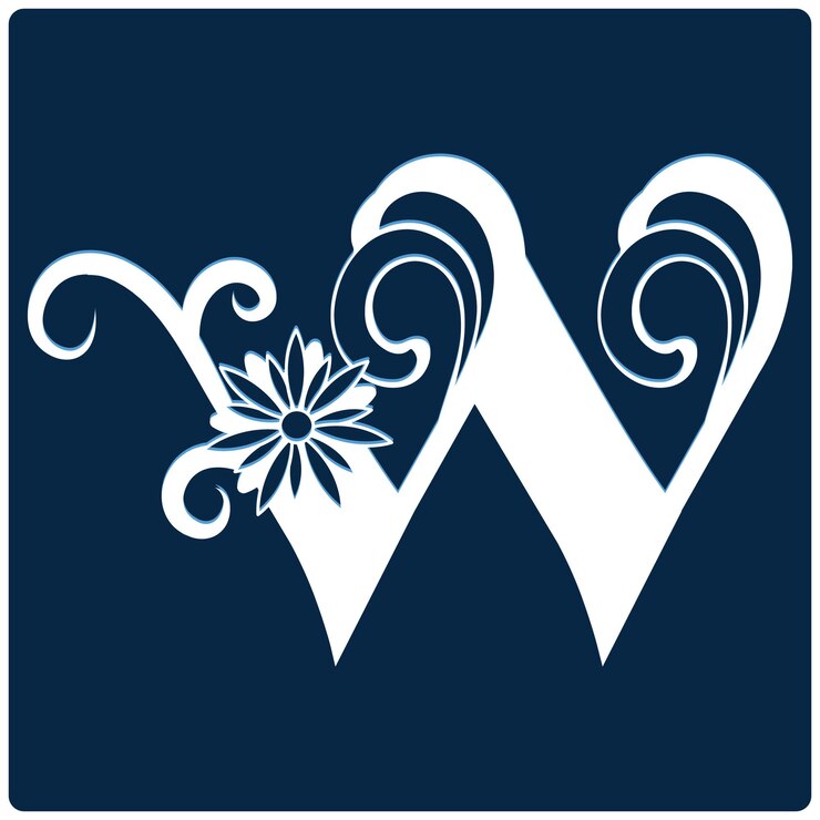 वेक्टर beautiful butterfly floral alphabet capital letters.