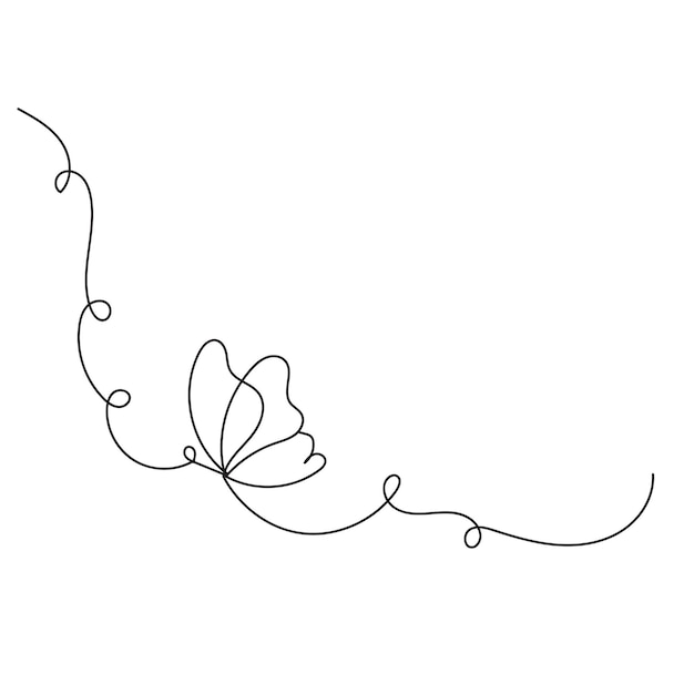 Beautiful butterfly outline illustration