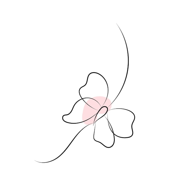 Beautiful butterfly outline illustration