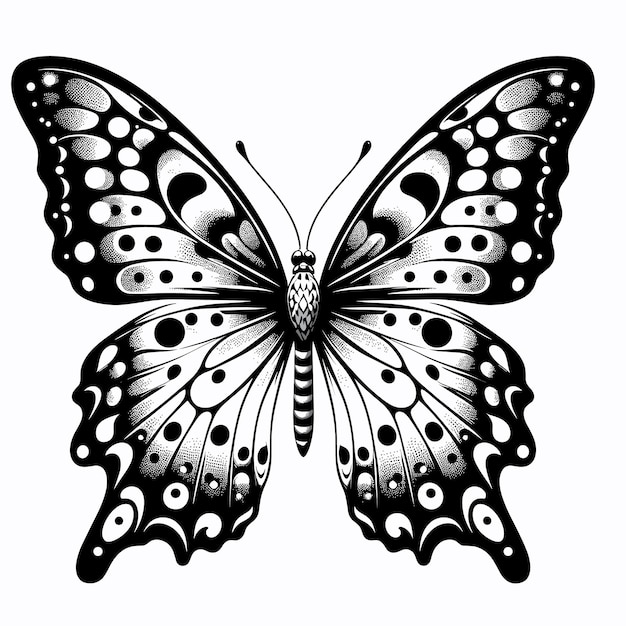 Красивая векторная иллюстрация бабочки, созданная ai