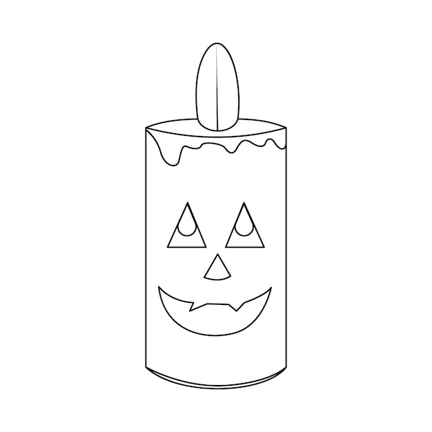 Beautiful candles continuous one line drawing outline vector illustration