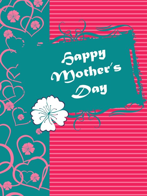 Вектор Красивая открытка для очаровательной матери счастливого дня матери