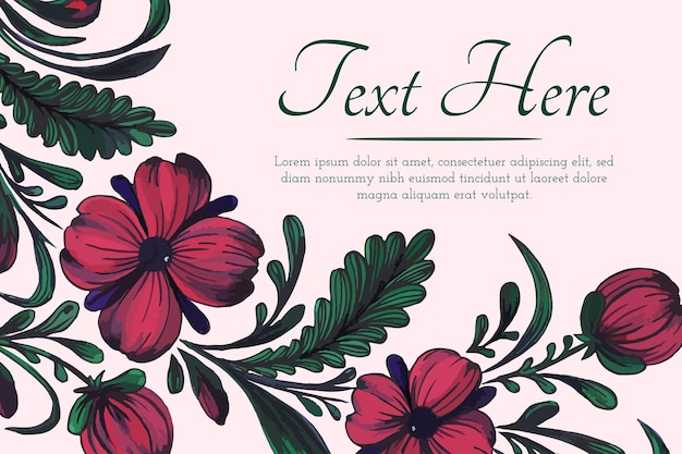꽃의 구성으로 아름다운 카드 꽃 프레임 카드