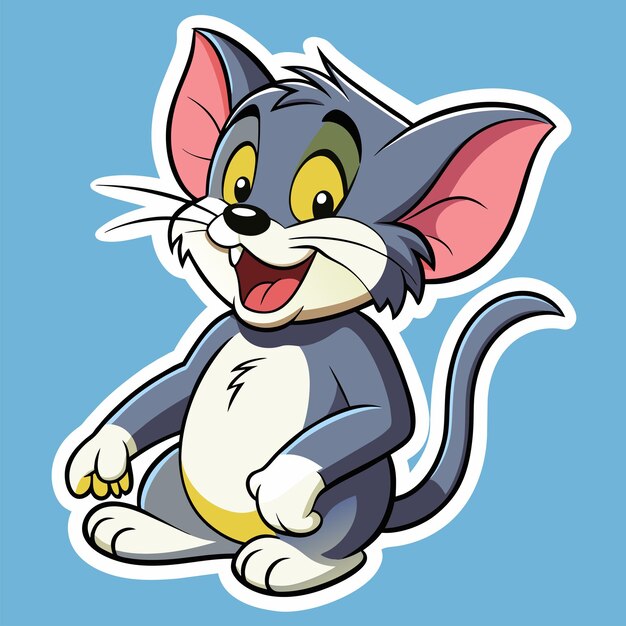 Vector beautiful cartoon sticker