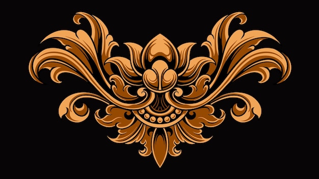 Beautiful carved decorative ornaments Vector design for elements editable colors