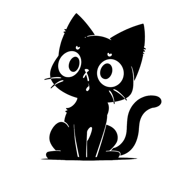 ベクトル 美しい猫の絵 プリント