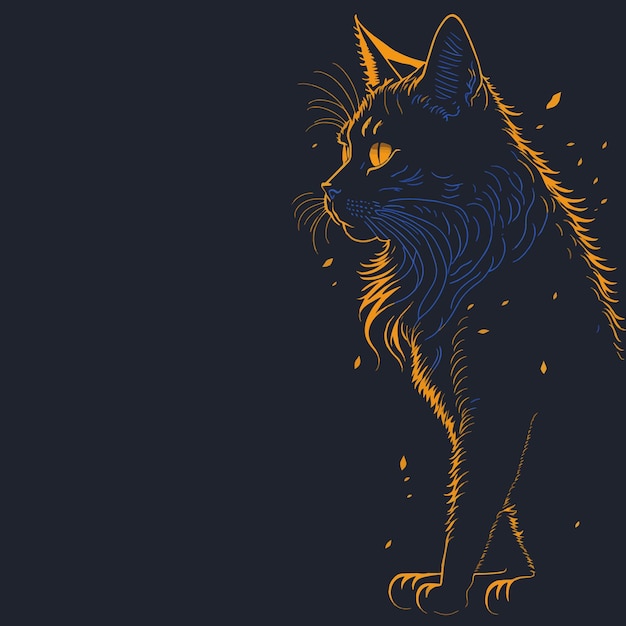 Beautiful Cat Vector Illustration