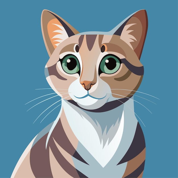 beautiful cat vector