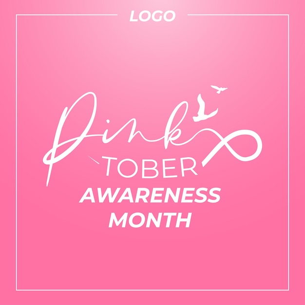 Beautiful Celebrating Breast Cancer Month Vector Illustration template