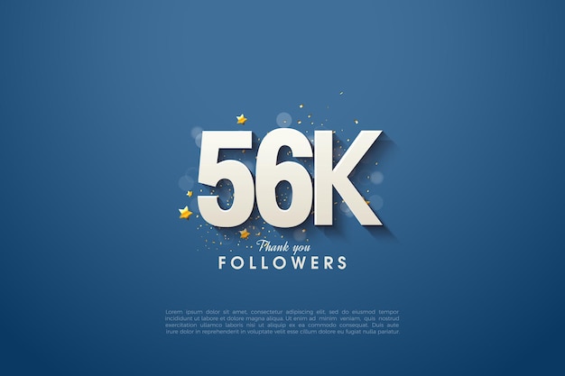 Vector beautiful celebration ornament background for 56k followers celebration