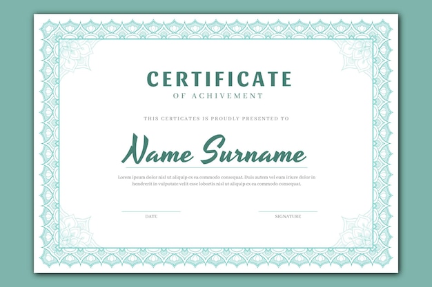 beautiful certificate border template