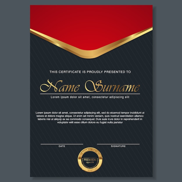 beautiful certificate template design with best award symbol