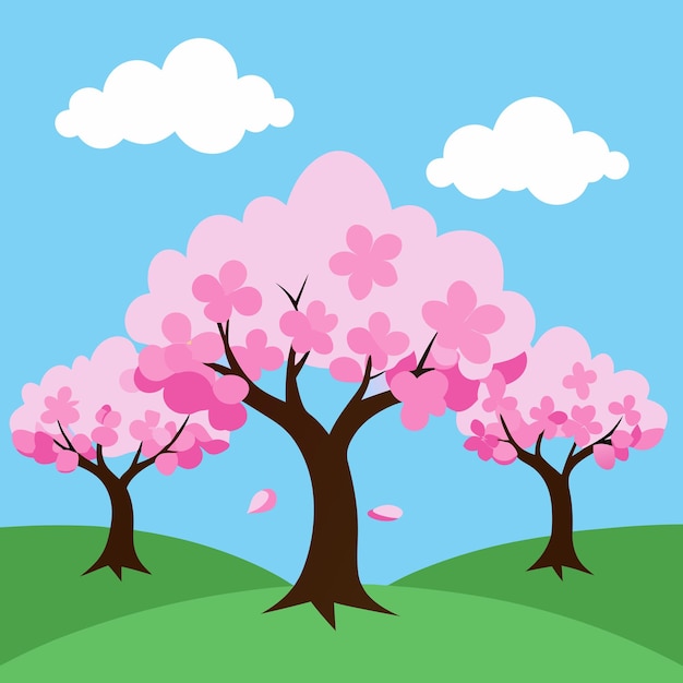 春の桜の美しい桜