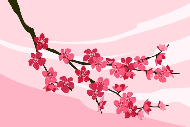 美しい桜や桜 handdrawing 背景