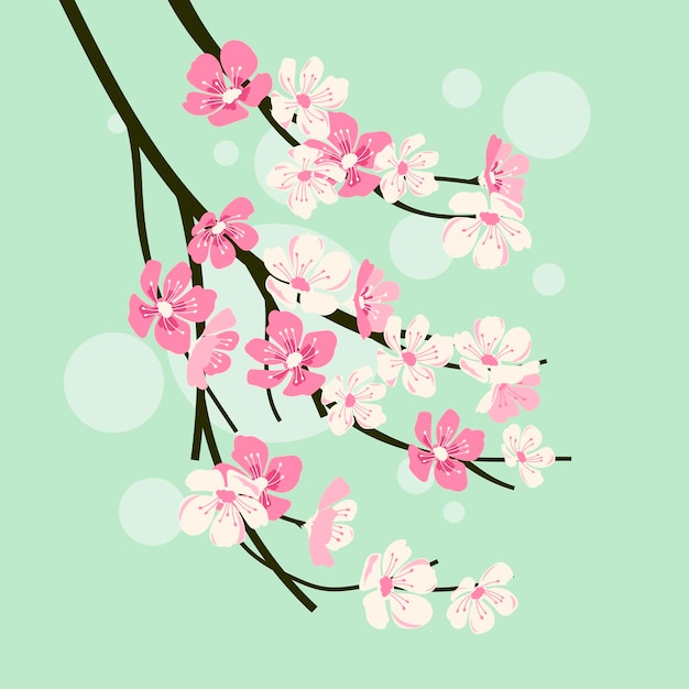 美しい桜や桜 handdrawing 背景