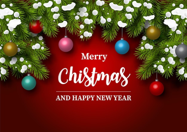 Beautiful Christmas greeting card in vector design