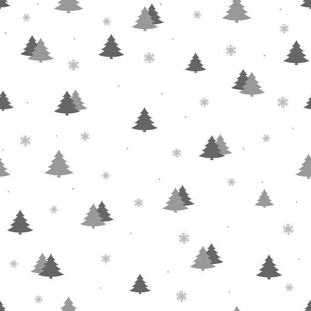 Beautiful Christmas print with Christmas trees