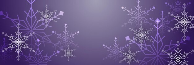 Beautiful christmas snowflake banner background with text space