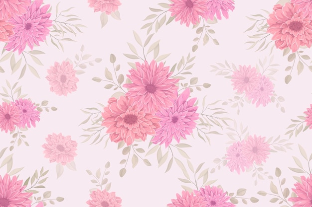 美しい菊のシームレスなパターンデザイン