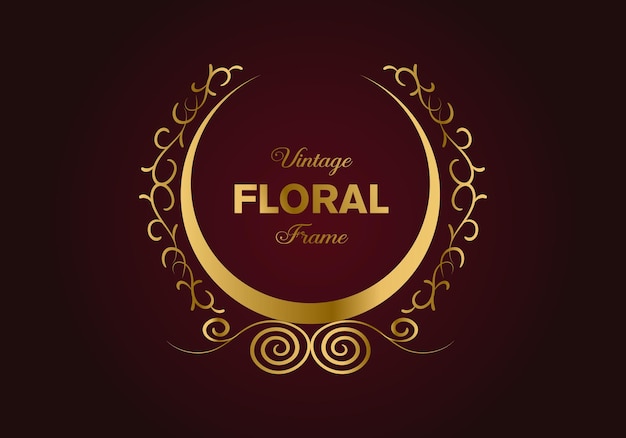 Bellissimo design del telaio elegante floreale dorato circolare. illustrazione gratuita.