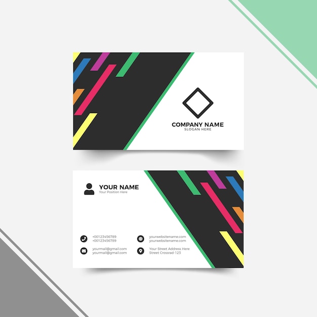 Vector beautiful color business card template