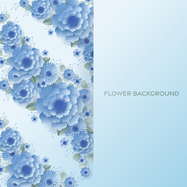 ベクトル 美しい色の花のフレームの紙カットの背景
