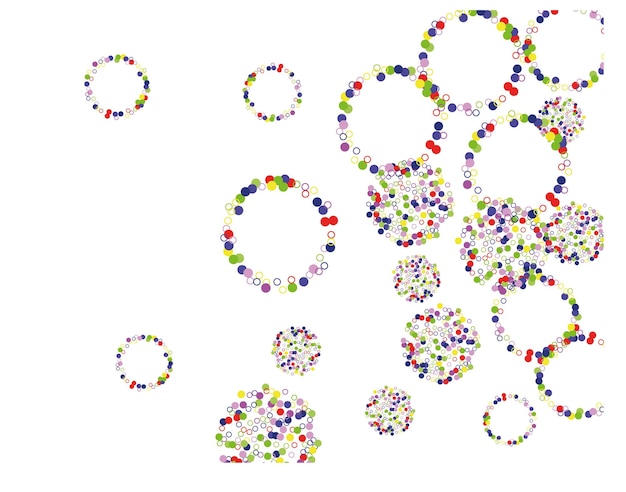 Beautiful colored illustration with blurred circles in nature style