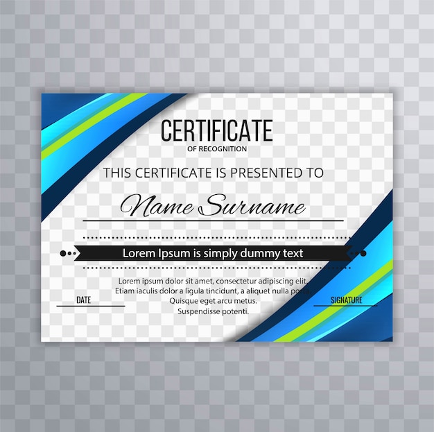 Bellissimo modello di certificato creativo colorato