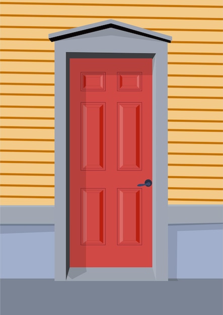 Vector beautiful colorful door