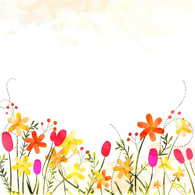 Beautiful colorful flowers on abstract background and space for your text.