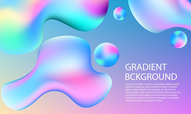 beautiful colorful gradient fluid abstract background eps 10 vector