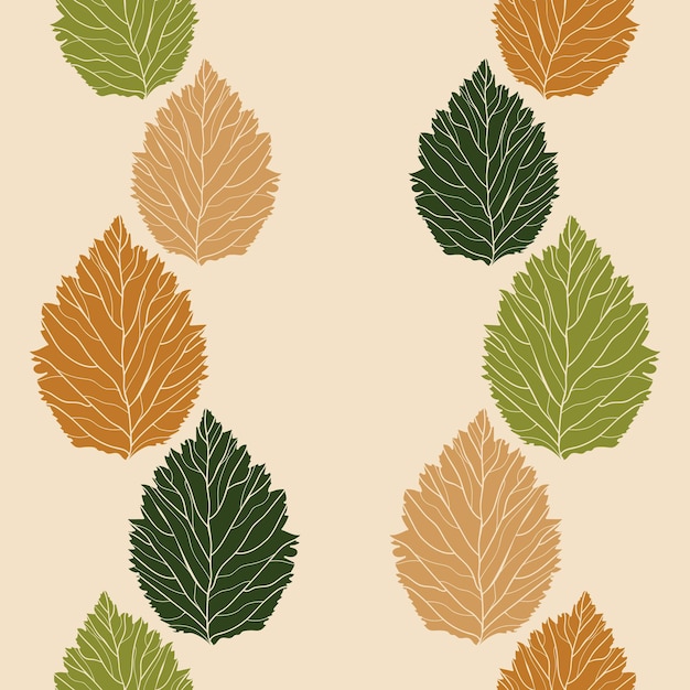 Beautiful colorful leaves pattern design. Good for prints, wrapping, textile, and fabric.