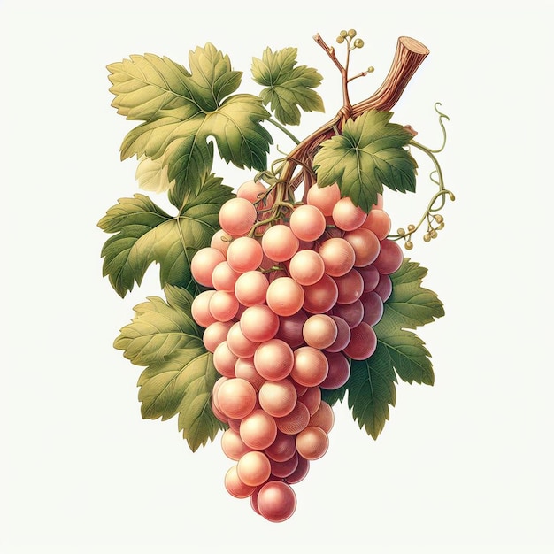 Beautiful Colorful Wine Grapes Fruits Pattern Wallpaper Seamless Vector Illustration Drawing Icon