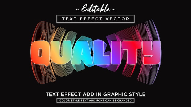 Vector beautiful colors of text effect style vector fully editable