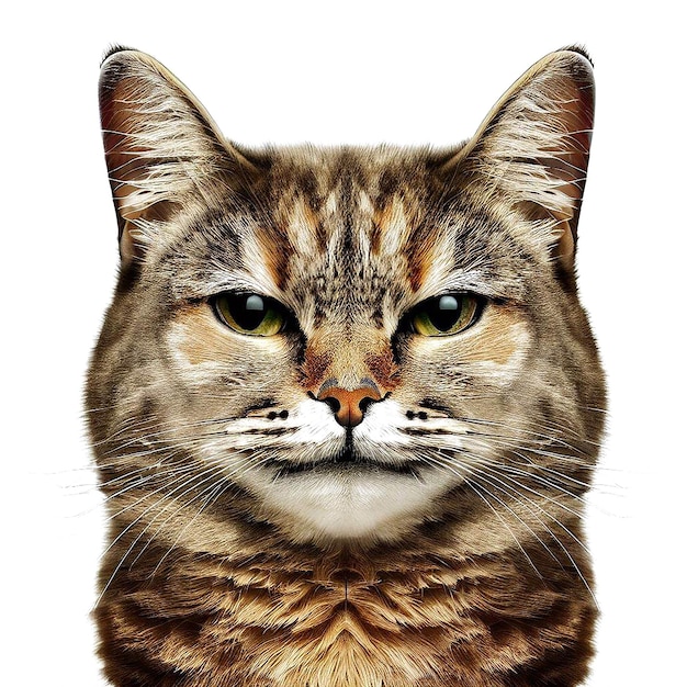 Bellissimo ritratto di gatto colorato arte vettoriale ai illustrazione digitale immagine