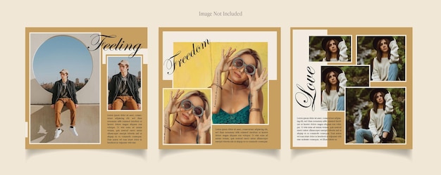 Vector beautiful concept for photo album template