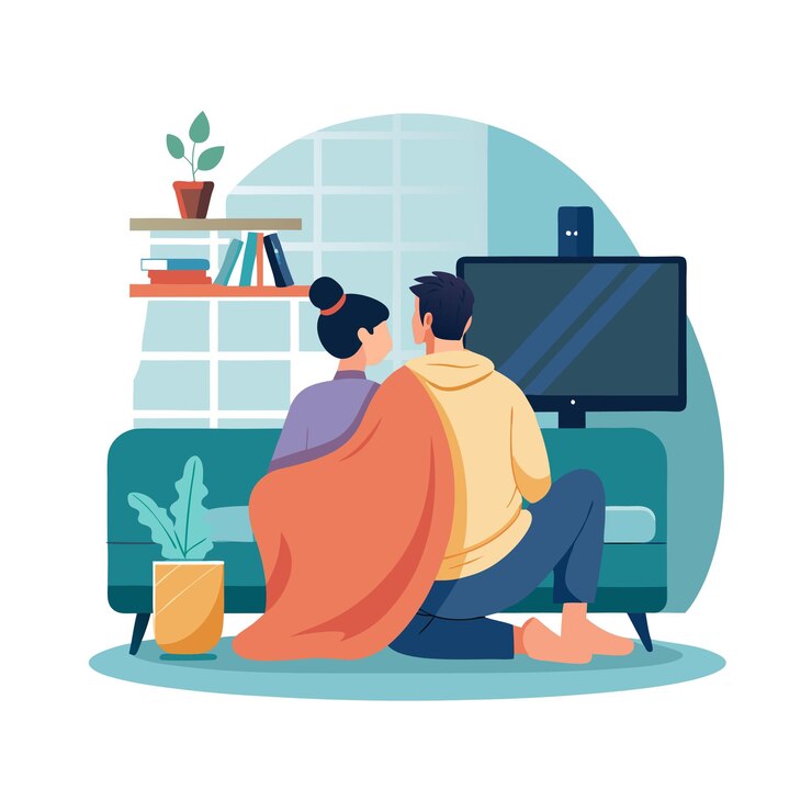Vector beautiful couple romantic vector illustration