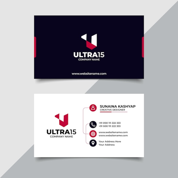 Beautiful Creative Corporate business visiting card design template